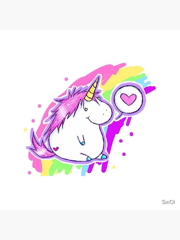 fat unicorn pillow