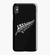Jagged irregular trendy Silver fern New Zealand symbol iPhone Case