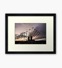Red Arrows over Lincoln Cathedral Framed Print