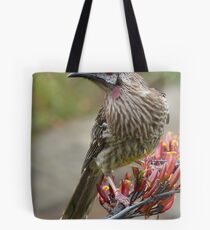 Australian Red Wattle Bird Tote Bag