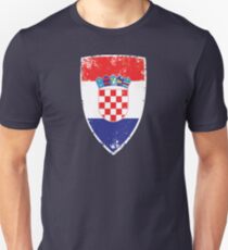Flagge von Kroatien Slim Fit T-Shirt