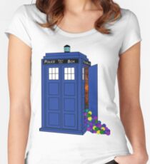Police Box Yarn Box Women's Fitted Scoop T-Shirt