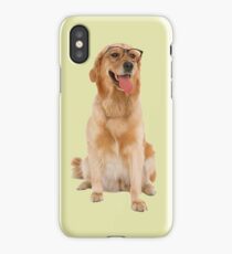 Dog with glasses iPhone Case