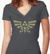 QR Hyrule Women's Fitted V-Neck T-Shirt