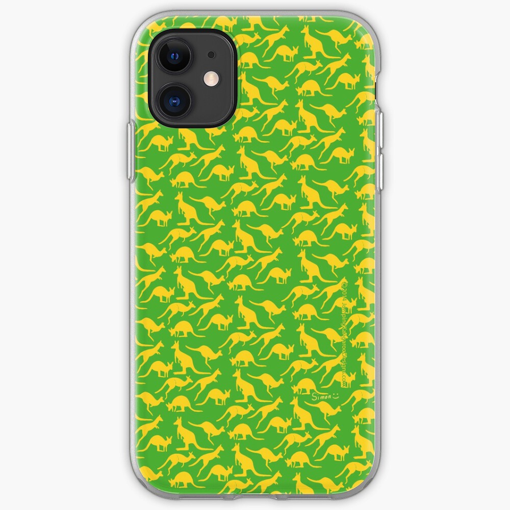 Australian colours Kangaroos - gold and green iPhone Case & Cover