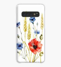 bouquet of wild flowers, poppy, cornflower, wheat Case/Skin for Samsung Galaxy