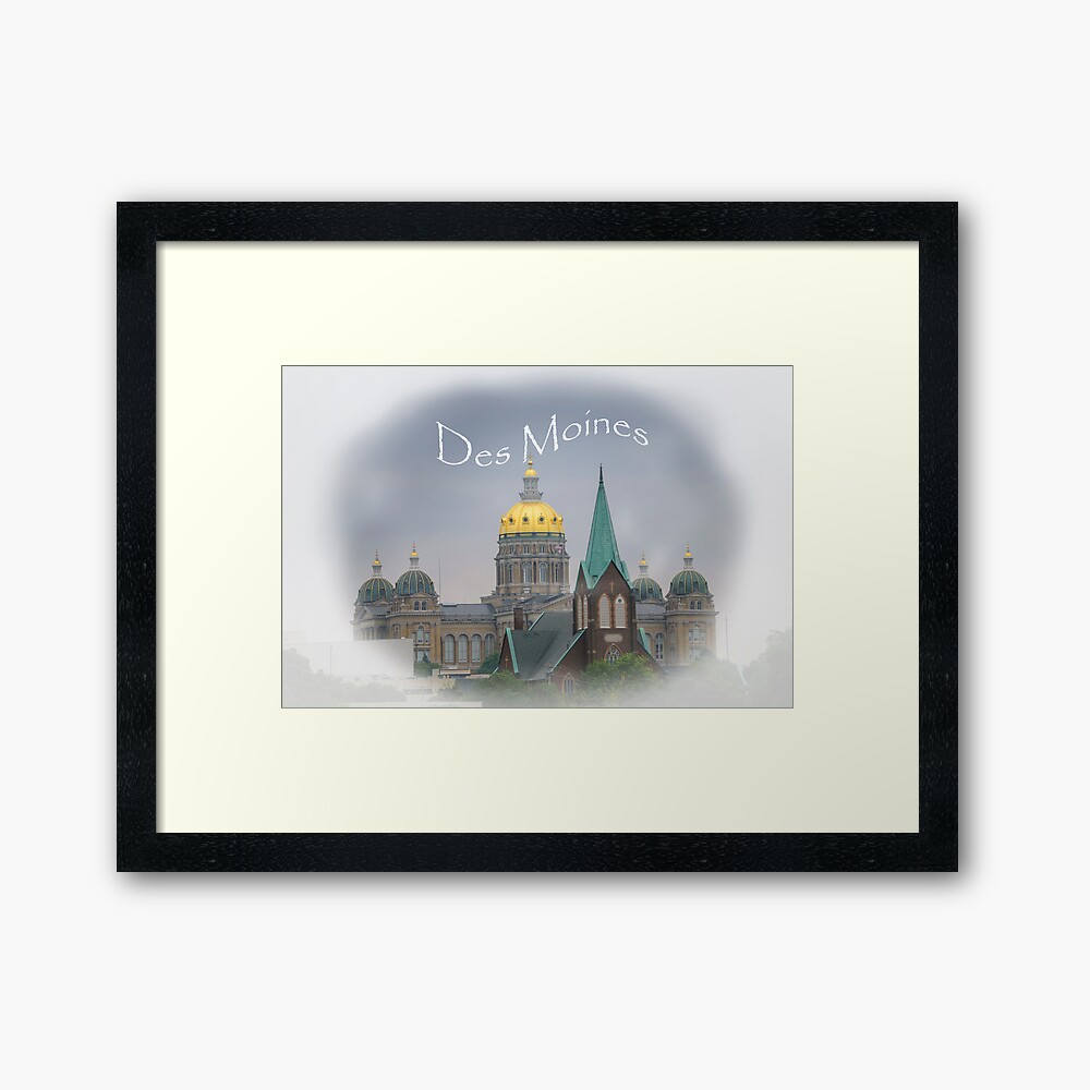 "Des Moines Capitol" Framed Art Print by designingjudy Redbubble