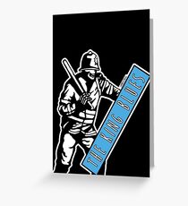 Riot Police King Blues Greeting Card