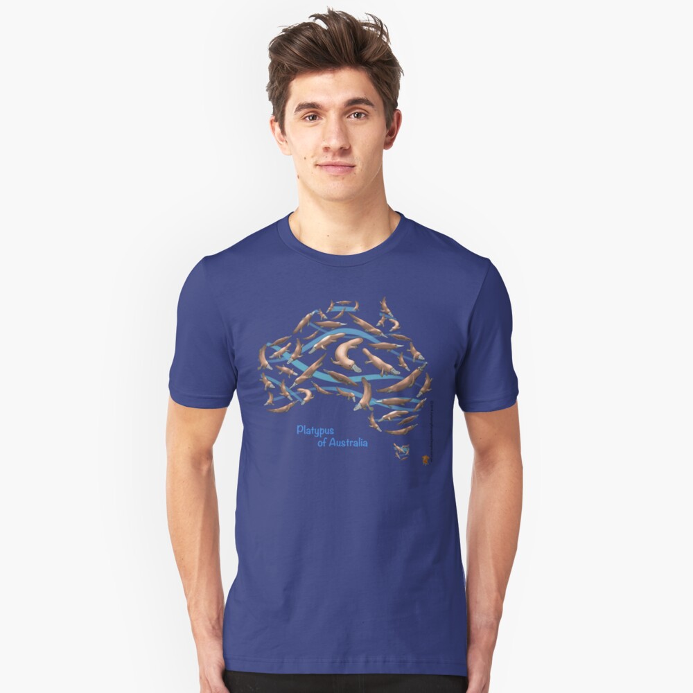 Platpypus Australia Map Slim Fit T-Shirt