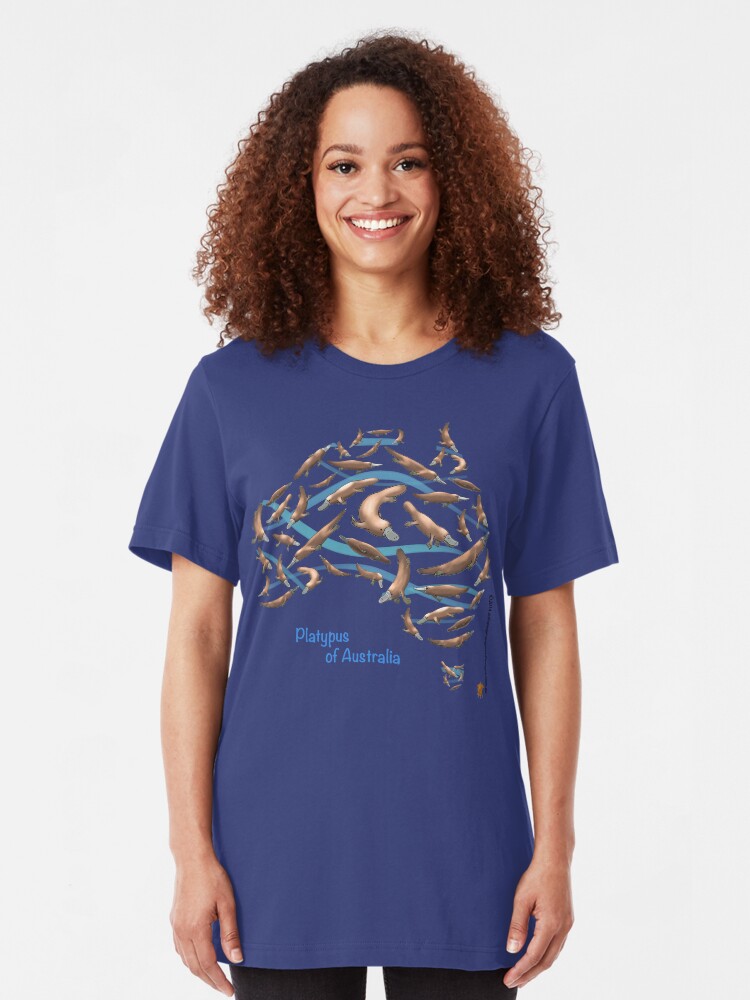 Alternate view of Platpypus Australia Map Slim Fit T-Shirt