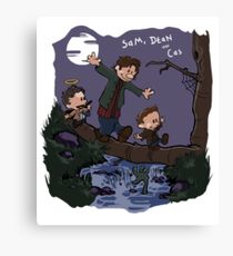 Sam, Dean, and Cas Canvas Print