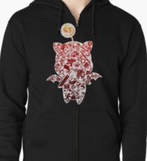 Final Fantasy Moogle-verse (red) Zipped Hoodie