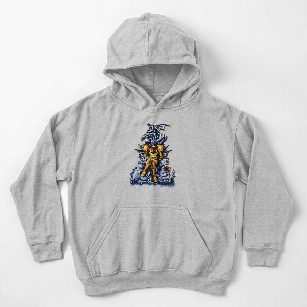 Metroid - The Huntress' Throne -Gaming Kids Pullover Hoodie