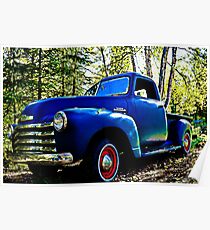Old Blue Truck Poster