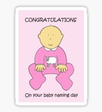 Congratulations on Baby Girl Naming Ceremony. Sticker