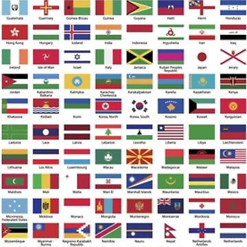 FIFA World Cup 18x14Drawstring Tote Bag- Country Flag Print