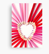 pencil heart.. Canvas Print