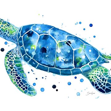 Artwork thumbnail, Sargasso Blue Sea Turtle by SamNagel