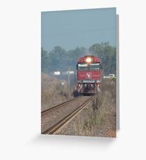 The Ghan passing through Darwin outskirts Greeting Card