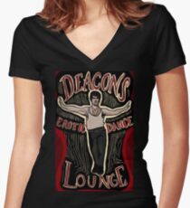 What We Do In The Shadows Deacon's Erotic Dance Lounge Women's Fitted V-Neck T-Shirt