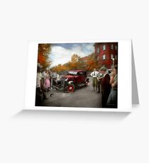 Car - Accident - Late for tee time 1932 Greeting Card