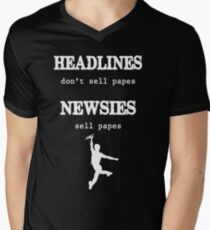 Newsies Sell Papes Men's V-Neck T-Shirt