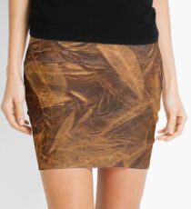 Brown leather Mini Skirt