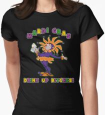 Mardi Gras Drink Up Bitches Women's Fitted T-Shirt