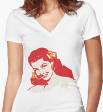 Latina Women's Fitted V-Neck T-Shirt