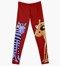 Opposites Attract Cat and Dog Leggings
