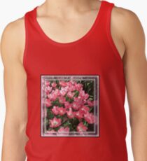 Rosa Tulpen-Vignette im gespiegelten Rahmen Tank Top