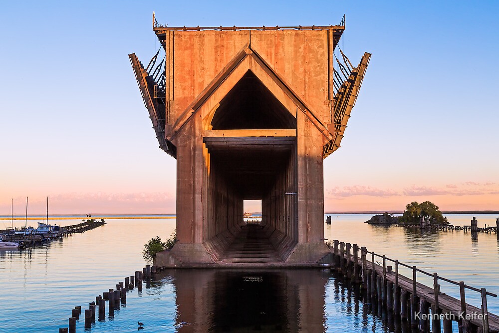 "Old Ore Dock at Marquette, Michigan" by Keifer Redbubble