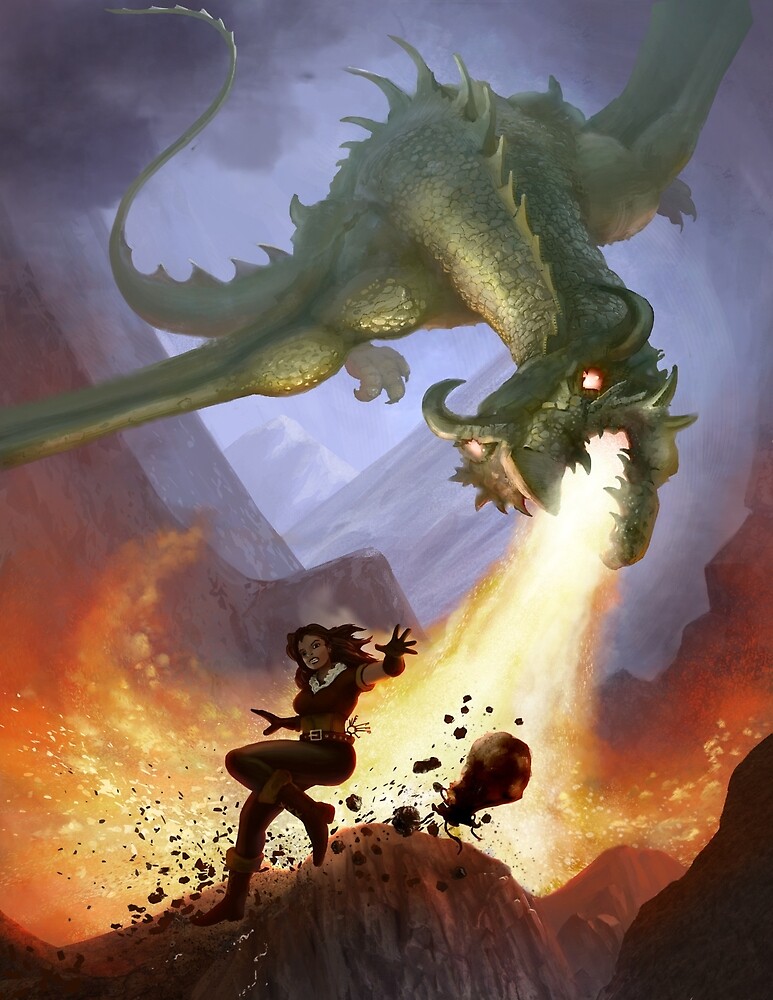 "Dragon Attack" by Chris-Garrett | Redbubble