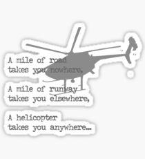 A Mile of Roads Sticker