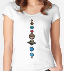 Planets Colour Women's Fitted Scoop T-Shirt