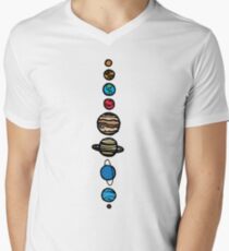 Planets Colour Men's V-Neck T-Shirt