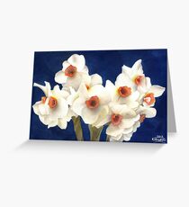 White Bouquet Greeting Card