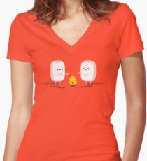 Marshmallows Women's Fitted V-Neck T-Shirt