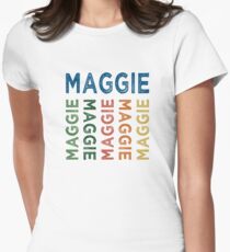 Maggie Cute Colorful Women's Fitted T-Shirt