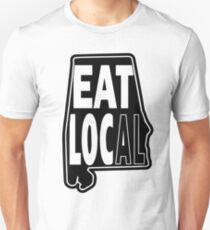 eat local Alabama black print Unisex T-Shirt