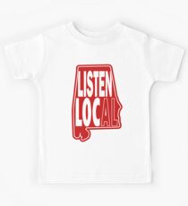 Camiseta para niños escucha local rojo