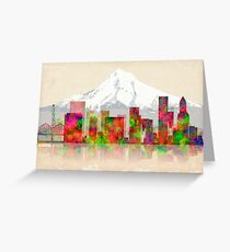 PORTLAND OREGON SKYLINE Greeting Card