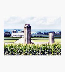 Amish Grain Silos Photographic Print