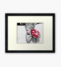 red challenge Framed Print