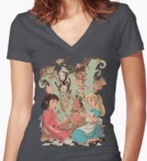 Wonderlands Women's Fitted V-Neck T-Shirt
