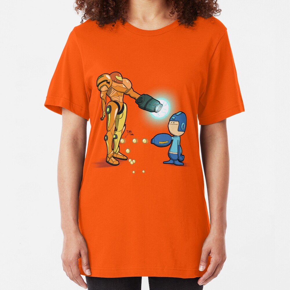 Samus Vs Mega Slim Fit T-Shirt
