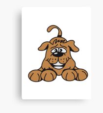 playful dog Canvas Print