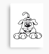 playful dog Canvas Print
