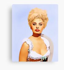 Sophia Loren in Heller in Pink Tights Metal Print