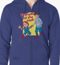 Sudadera con capucha y cremallera Amigos hasta el final